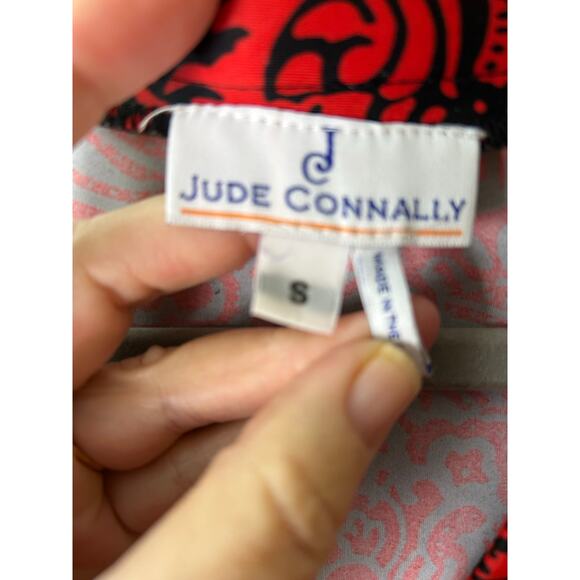 Jude Connally Print Dress Size Small Red & Black - Picture 4 of 6